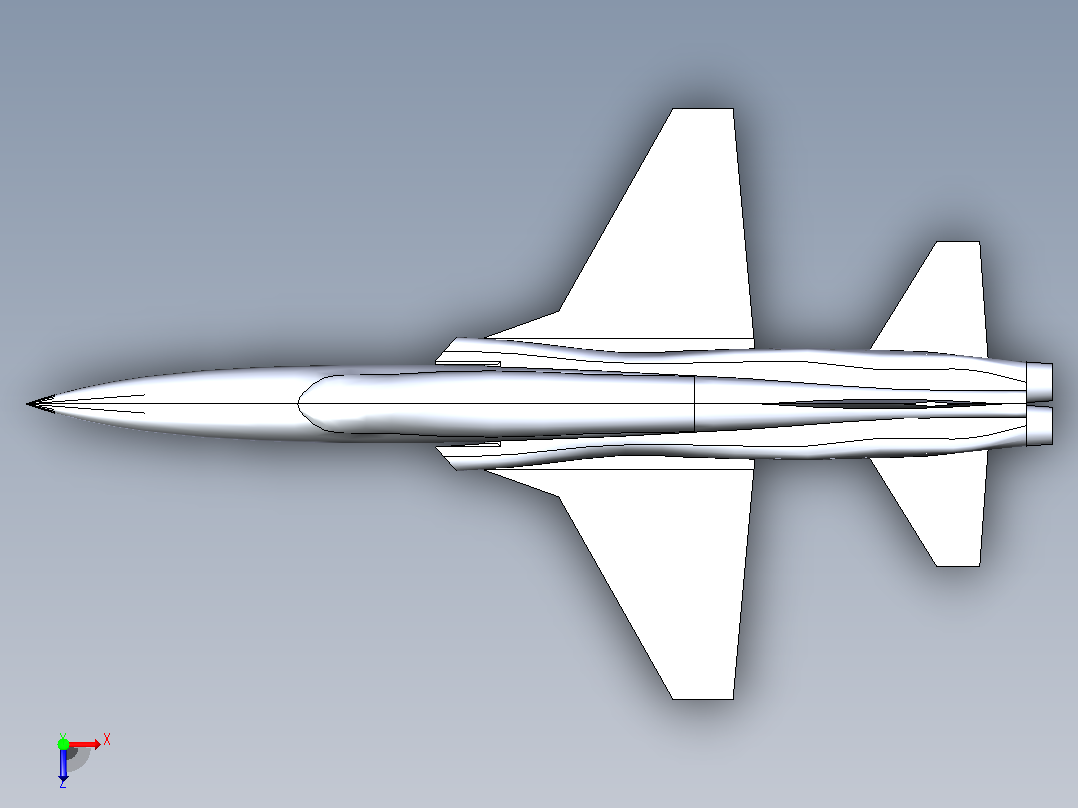 NF-5A自由战斗机俯视图