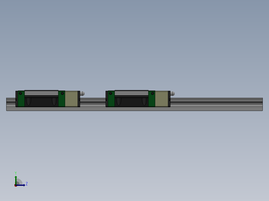 直线导轨线性滑轨替换THK HSR-A╱HSR-LA[HSR15A2R300C0QZ]左视图