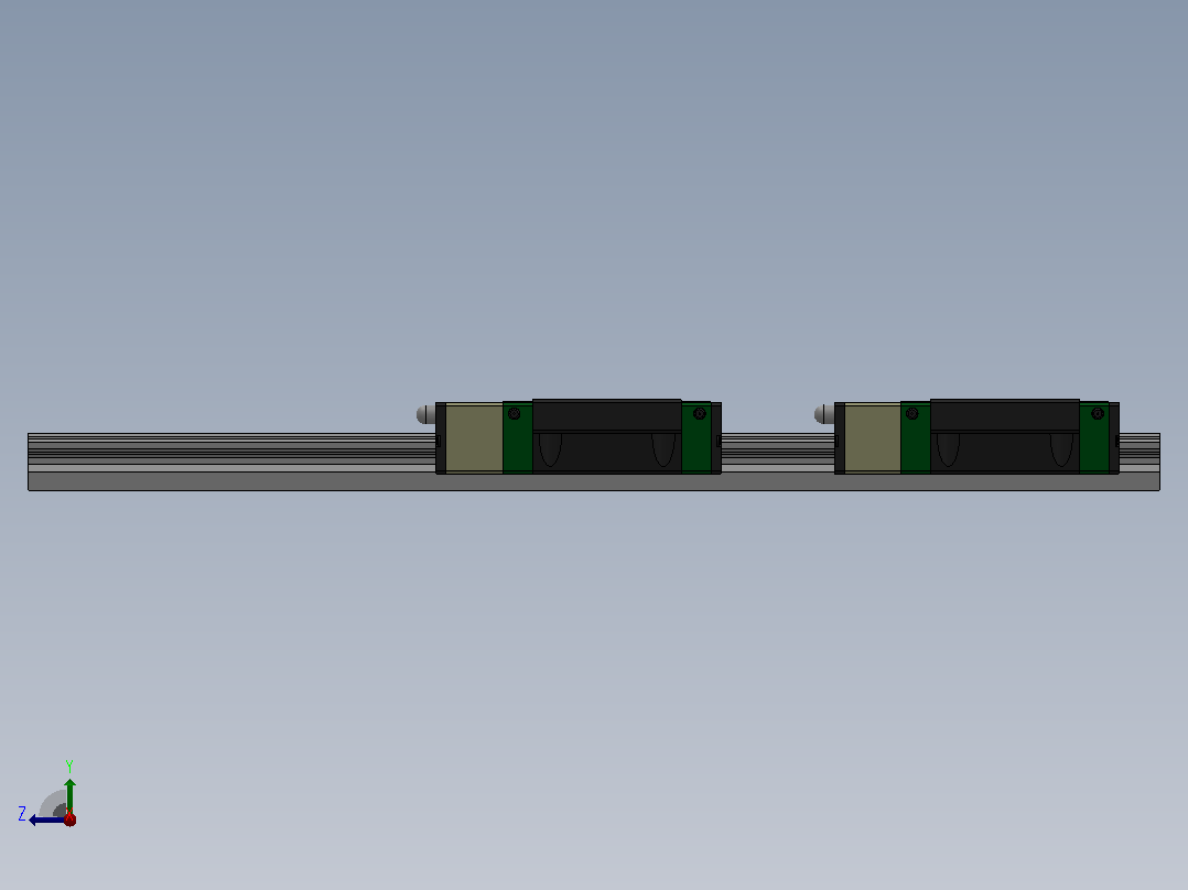 直线导轨线性滑轨替换THK HSR-A╱HSR-LA[HSR15A2R300C0QZ]右视图