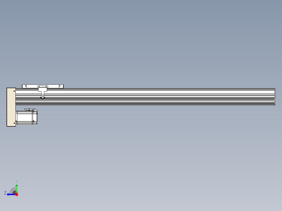 滚珠丝杠直线轴带导轨全封闭TPA-HCR-202D-2510C-L1200-MP-C-P75-N3右视图