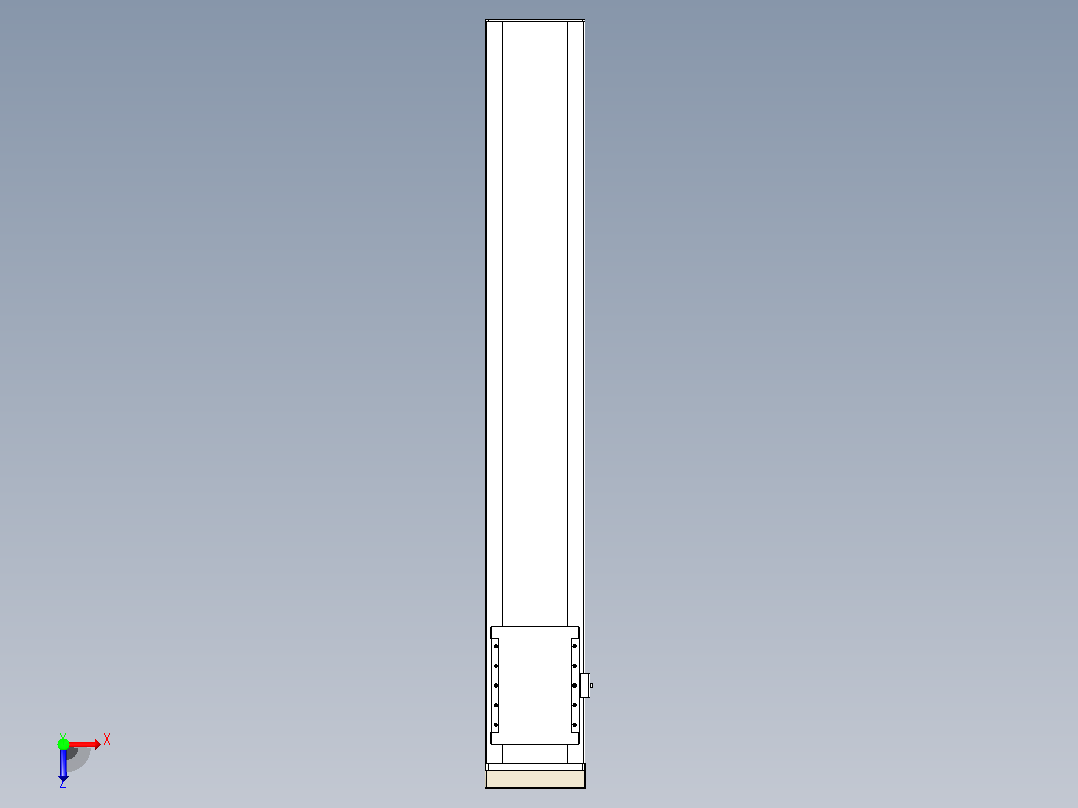 滚珠丝杠直线轴带导轨全封闭TPA-HCR-202D-2510C-L1200-MP-C-P75-N3俯视图