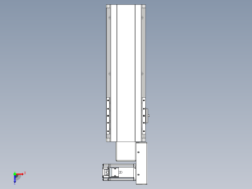 皮带直线轴半封闭可选导轨TPA-HNB-140D-120-L250-MR-C-P40-N3俯视缩略图
