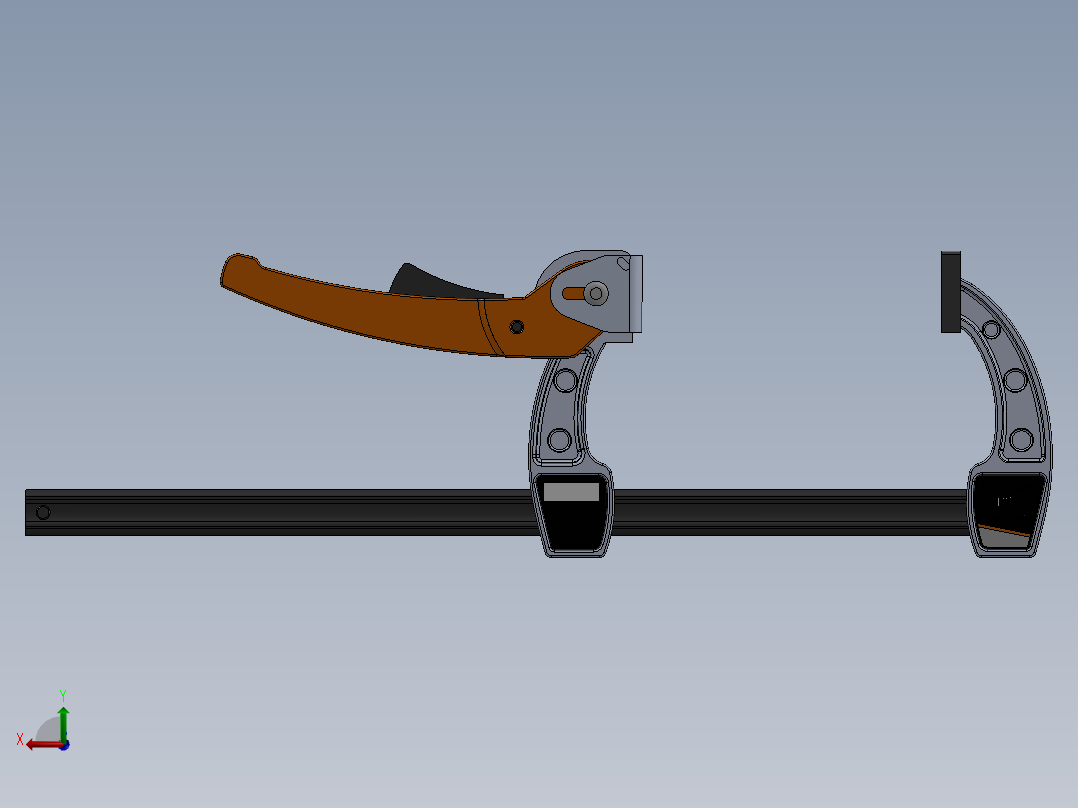 solidworks 约根森- 12英寸齿钳组装后视图