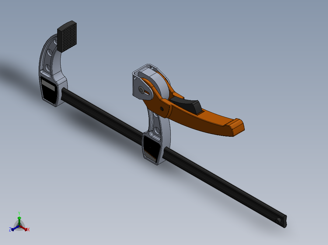solidworks 约根森- 12英寸齿钳组装正等轴测图
