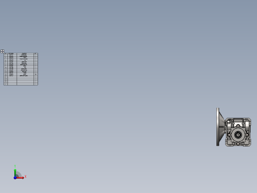 蜗轮蜗杆齿轮箱3D图纸 solidworks设计 附STEP IGS前视缩略图