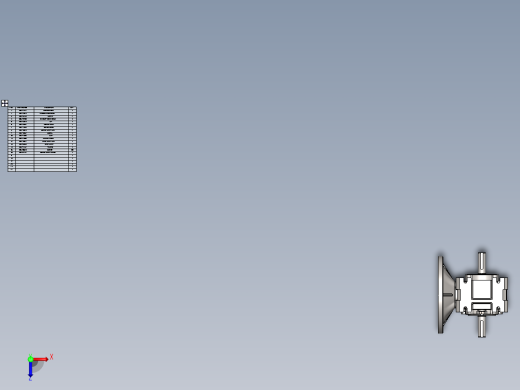 蜗轮蜗杆齿轮箱3D图纸 solidworks设计 附STEP IGS俯视缩略图