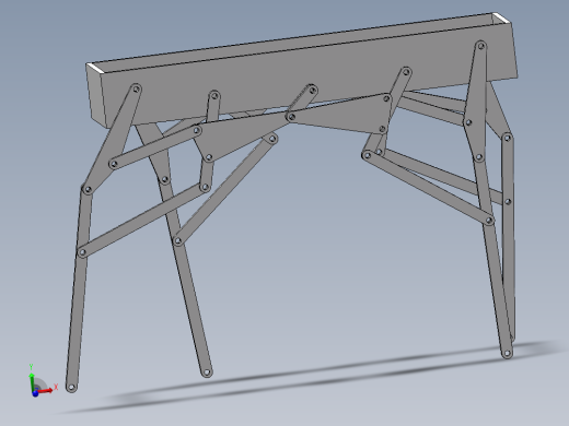 四足连杆行走机器人3d图纸行走机器人+仿真连杆行走机器人3d图