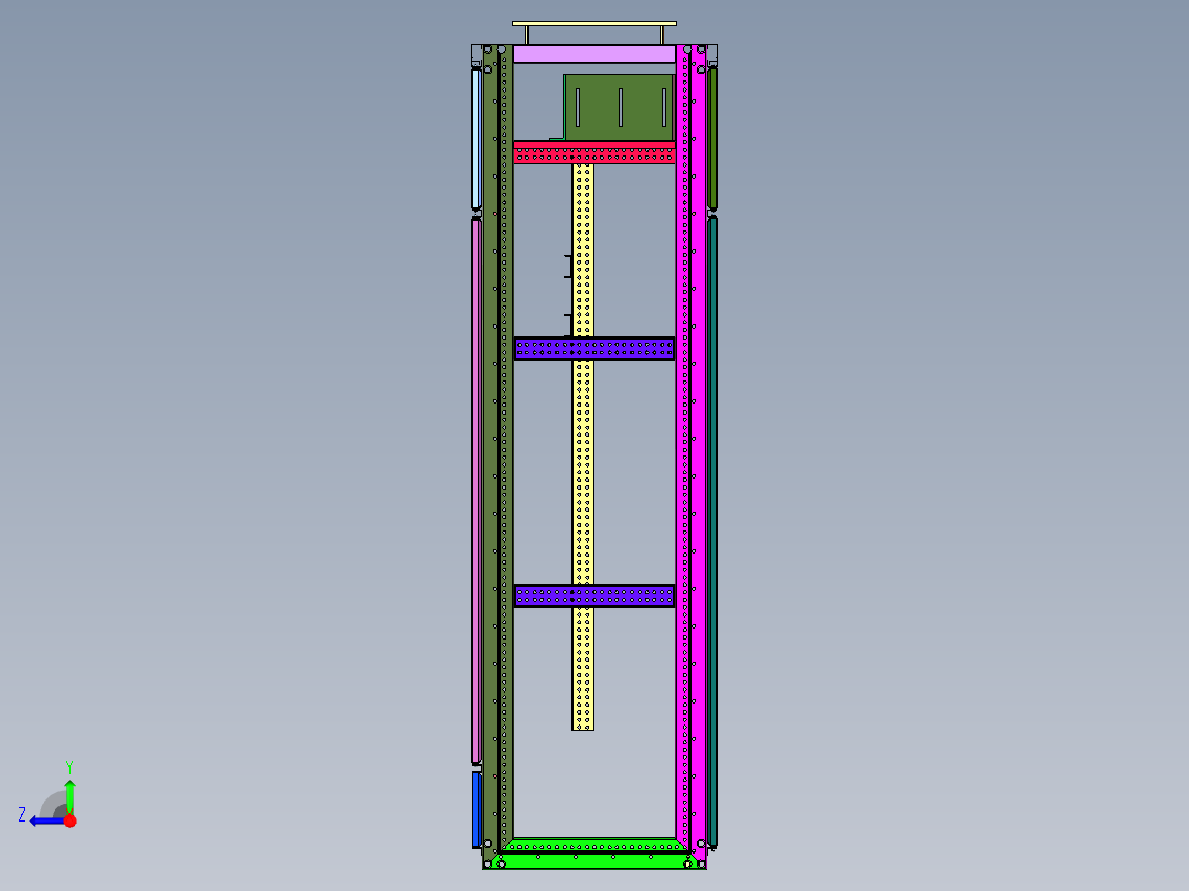 动力柜低压成套配电箱右视图