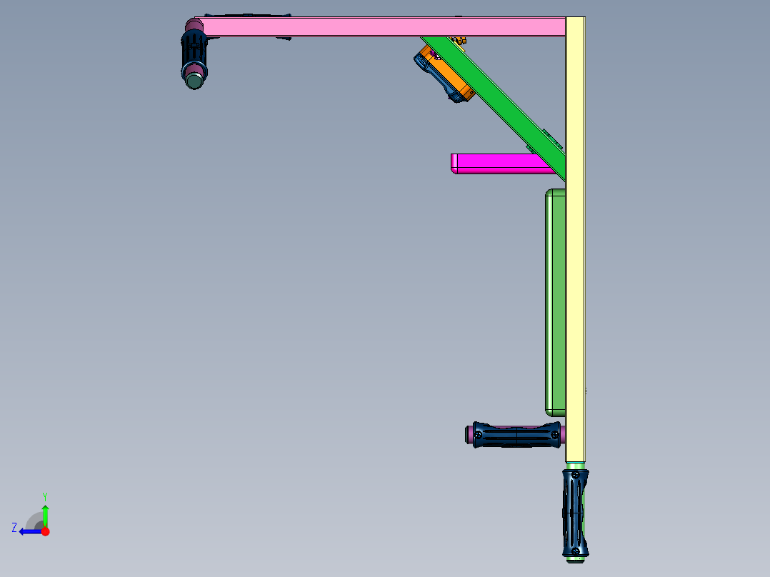 墙体室内引体向上健身器材右视图