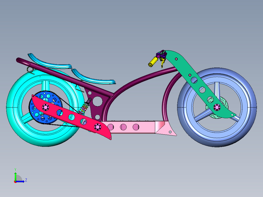 低趴电机电摩左视图