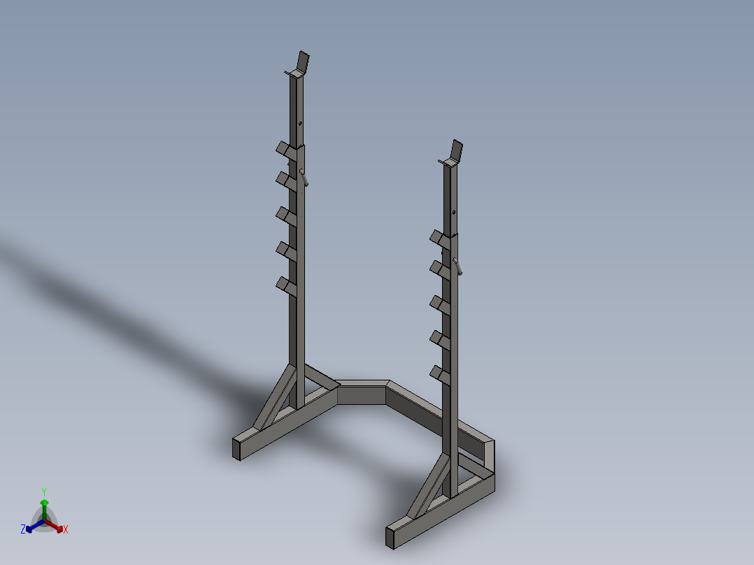 健身架正等轴测图