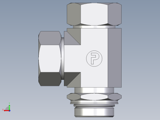 卡套式工业通用硬管接头EO_Adjustable_locknut_run_tee_LEE35LMORCF后视缩略图