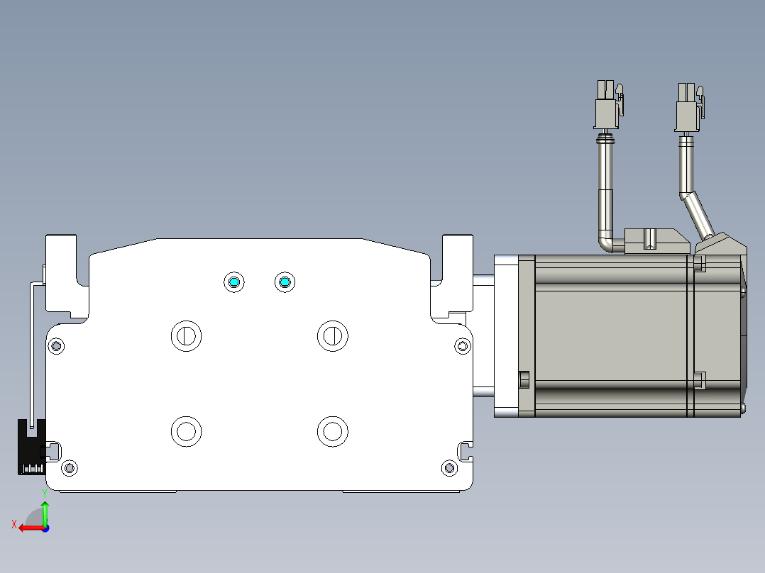 东锦同步带传动-直线滑台模组DH210B-L150-S350-BL-P750W-C3后视图
