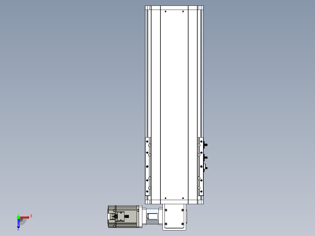 东锦同步带传动-直线滑台模组DH210B-L150-S350-BL-P750W-C3俯视图