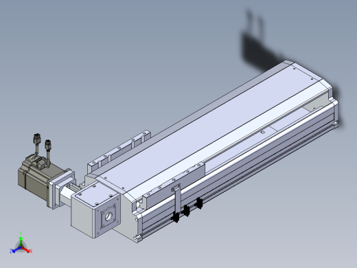 东锦同步带传动-直线滑台模组DH210B-L150-S350-BL-P750W-C3正等轴测缩略图