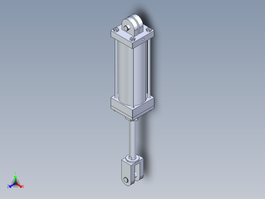液压缸 油缸 (5)正等轴测缩略图