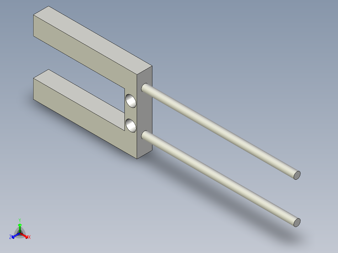 槽型光纤FT-U82正等轴测图