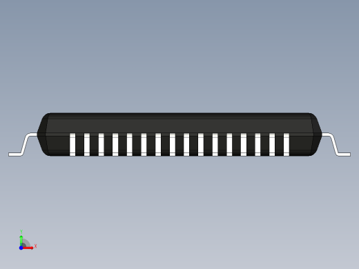 元器件3D封装LQFP-64-182前视缩略图