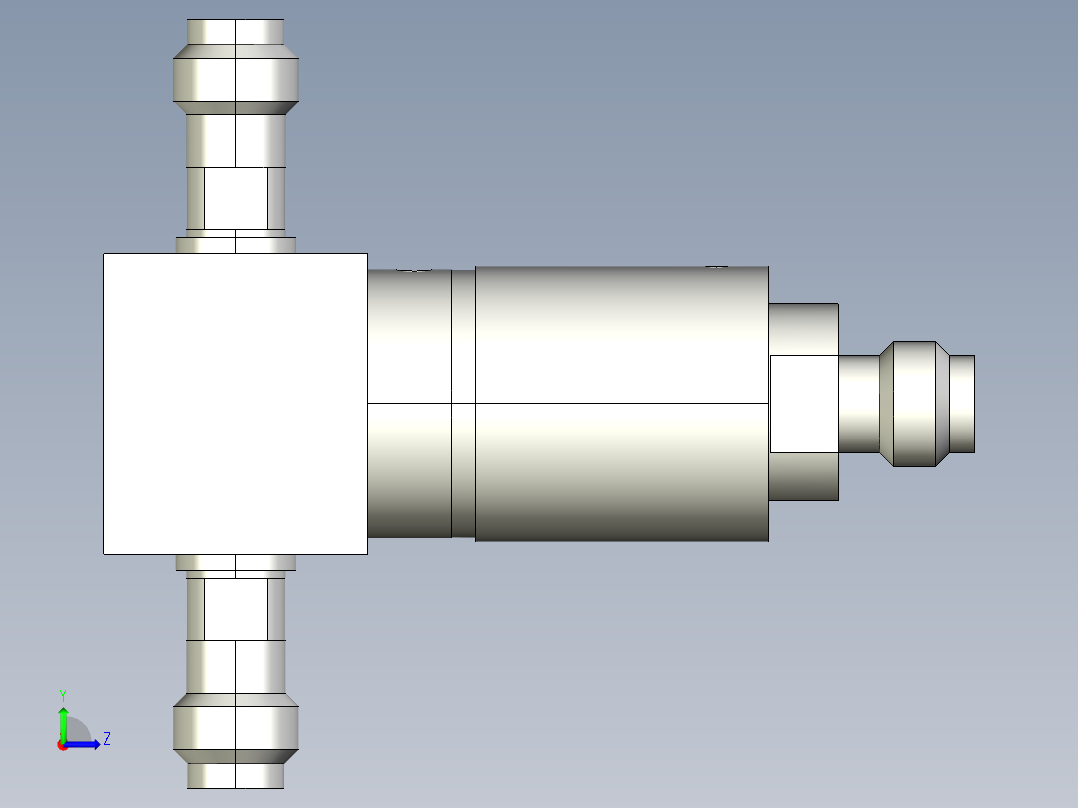 微型阀-微型液体阀-微小型分配阀系列图纸左视图