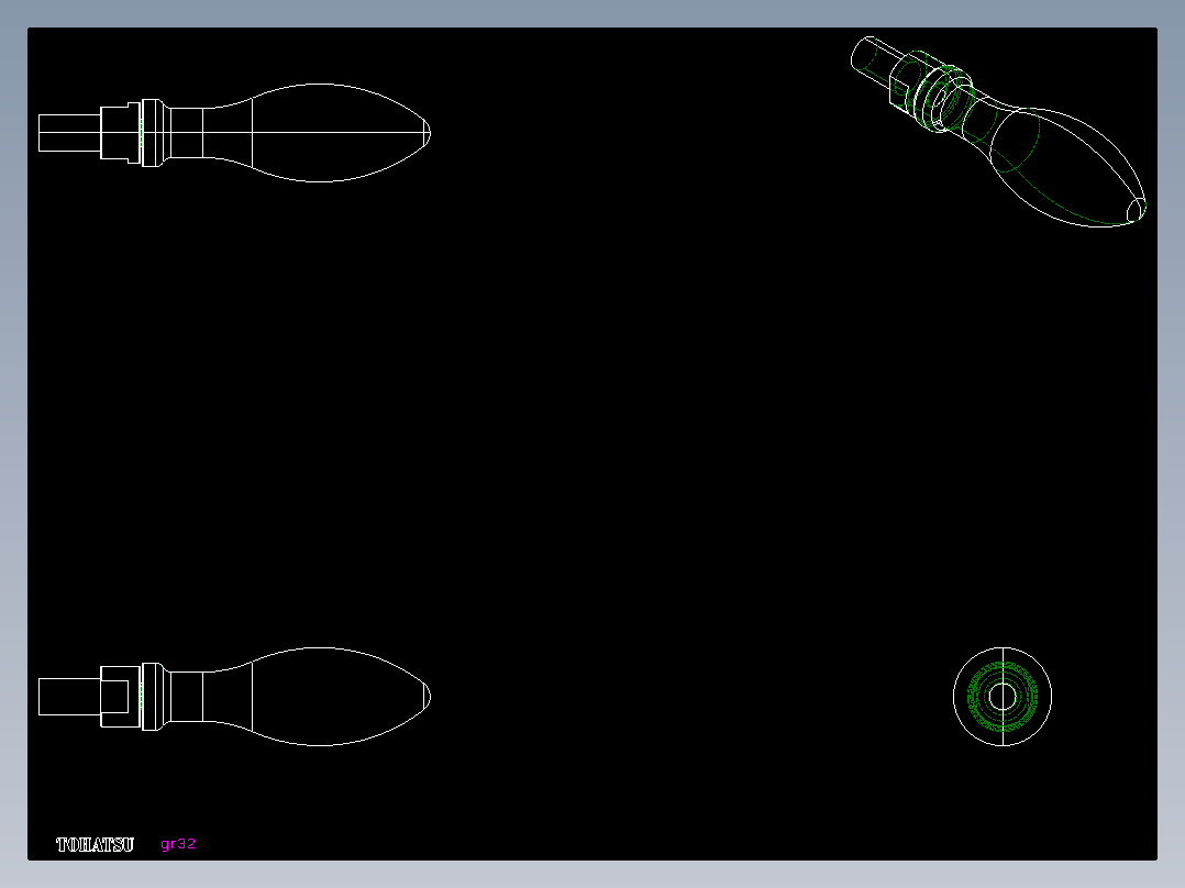 把手(迴轉)GR-2D多系列多零件图纸模型