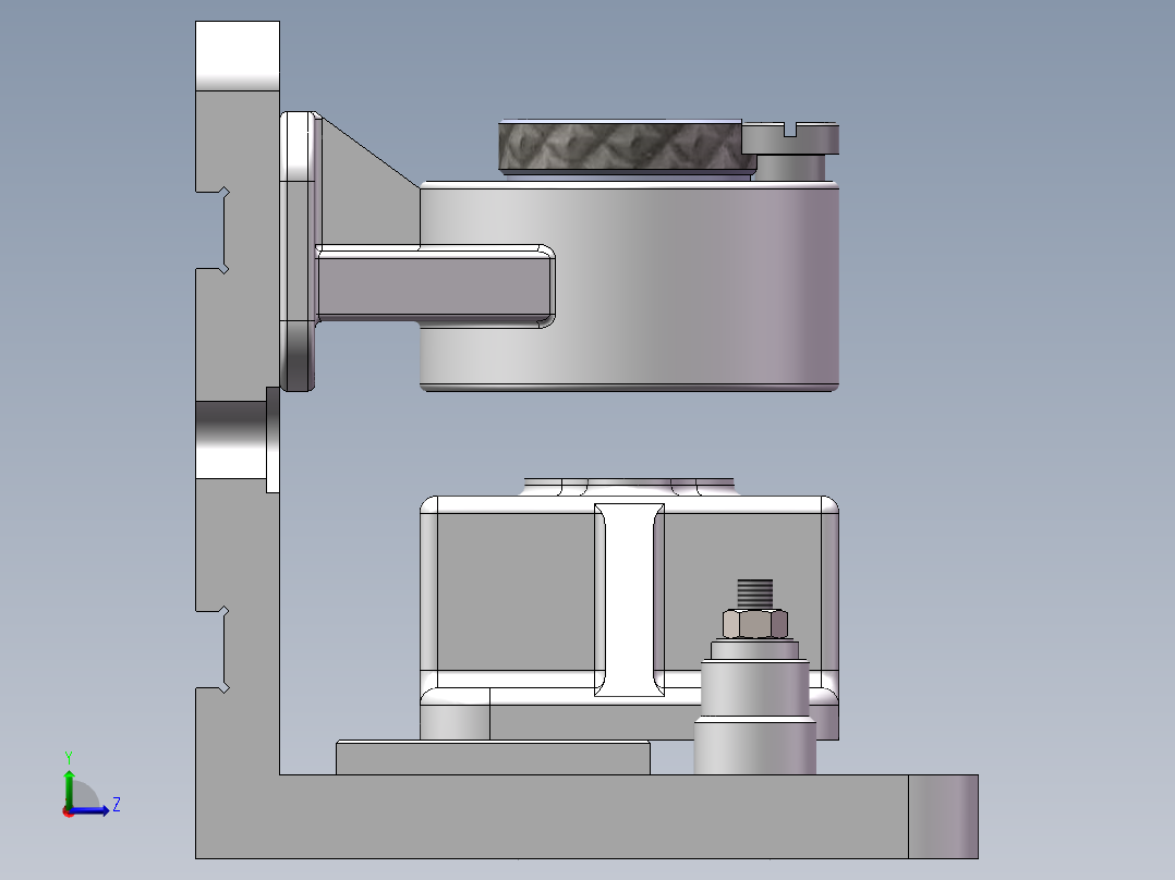 安装座镗φ50孔夹具左视图