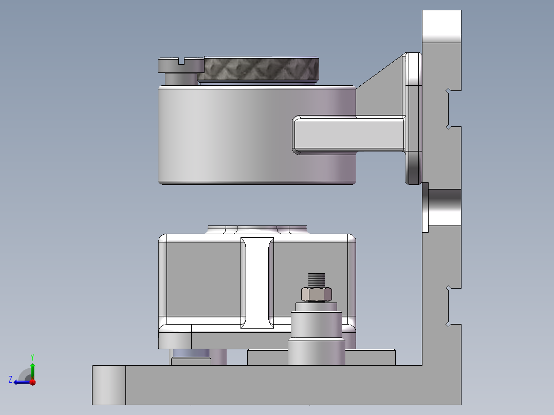 安装座镗φ50孔夹具右视图