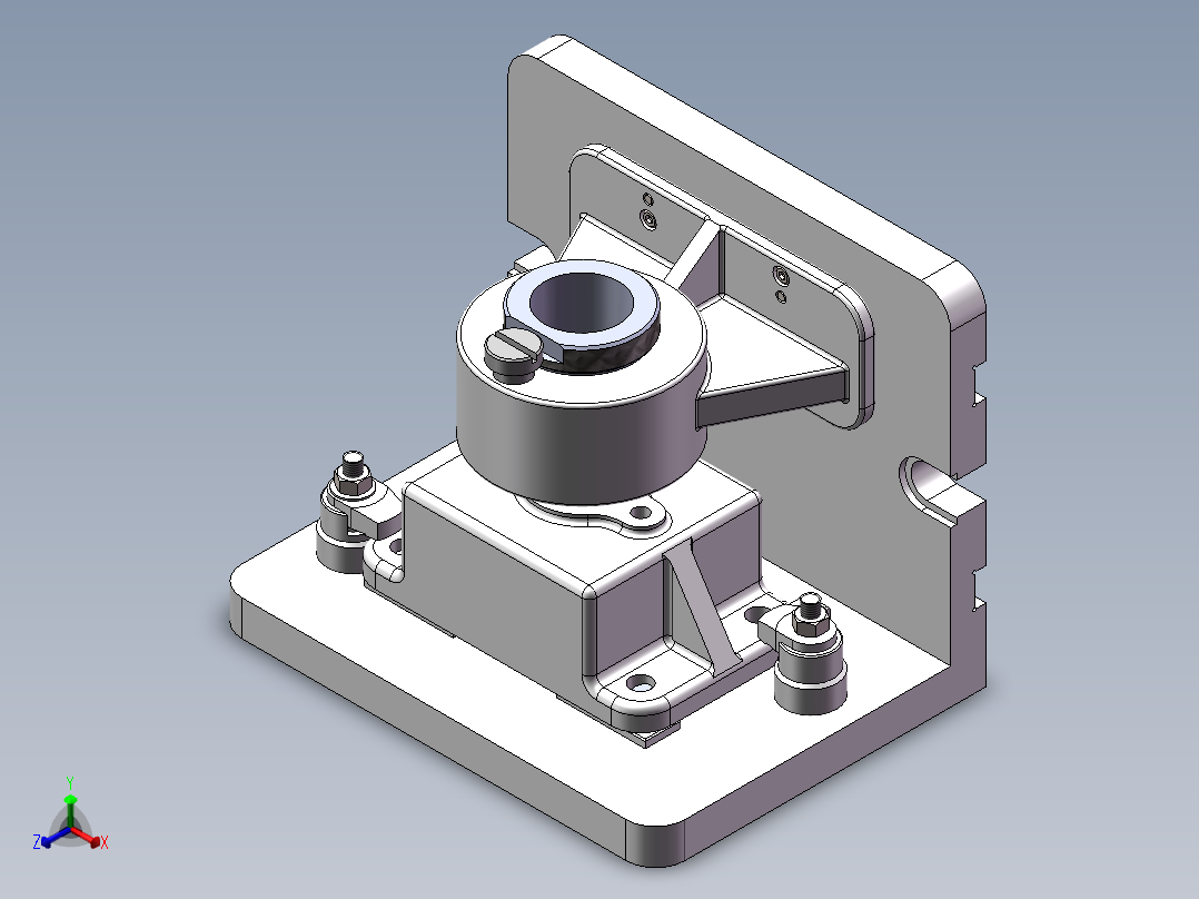 安装座镗φ50孔夹具正等轴测图