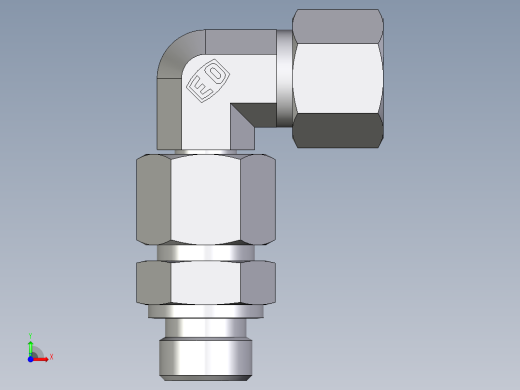 卡套式工业通用硬管接头EO_Assembled_adjustable_standpipe_elbow_EVW14SR71前视缩略图