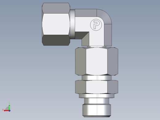卡套式工业通用硬管接头EO_Assembled_adjustable_standpipe_elbow_EVW14SR71后视缩略图