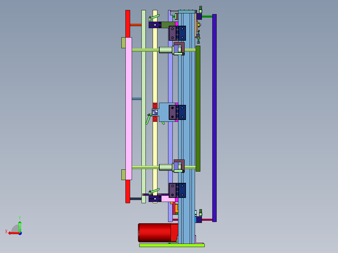 上料小型电动升降平台后视图
