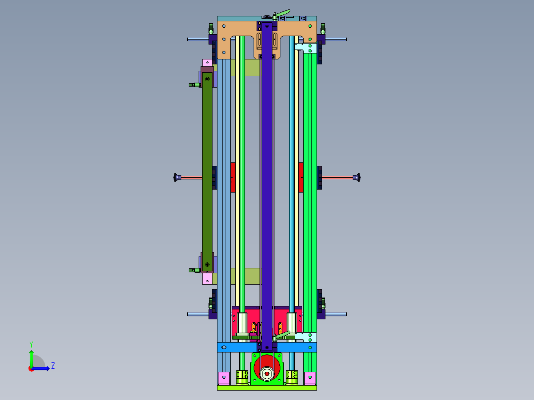 上料小型电动升降平台左视图