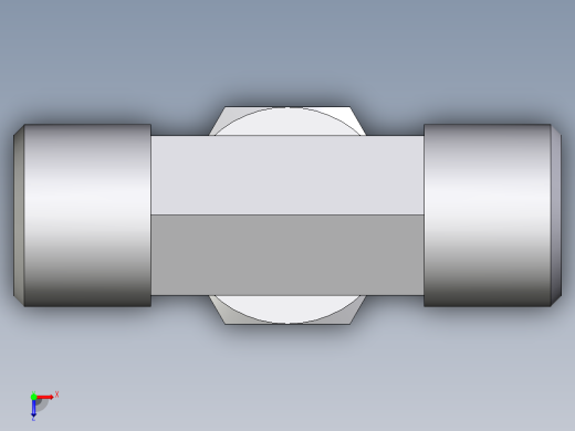 卡套式工业通用硬管接头EO_Assembled_adjustable_standpipe_branch_tee_EVT08SROMD71俯视缩略图