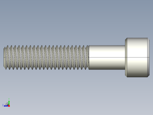 M8 x 1.25mm Thread 40mm LONG SOCKET HEAD CAP SCREW.IGS右视缩略图