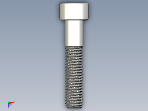 M8 x 1.25mm Thread 40mm LONG SOCKET HEAD CAP SCREW.IGS俯视缩略图