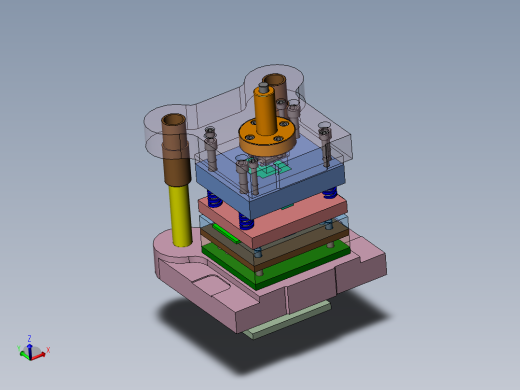 Q199-安全挂钩冲压模具设计【三维SolidWorks】