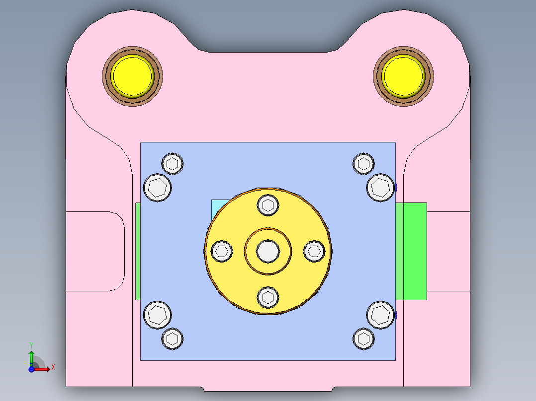 Q199-安全挂钩冲压模具设计【三维SolidWorks】前视图