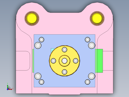 Q199-安全挂钩冲压模具设计【三维SolidWorks】前视缩略图