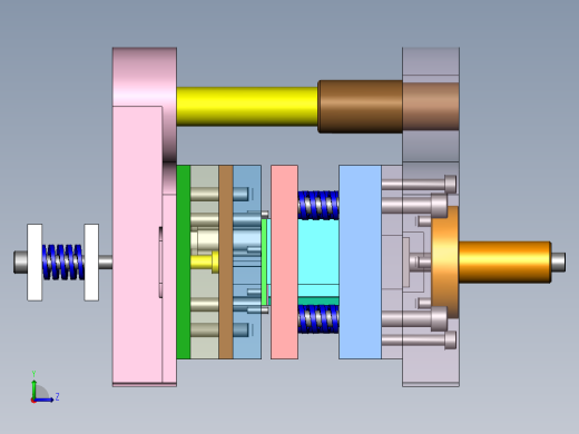 Q199-安全挂钩冲压模具设计【三维SolidWorks】左视缩略图