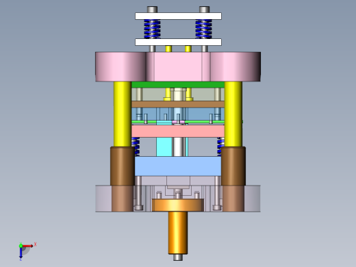 Q199-安全挂钩冲压模具设计【三维SolidWorks】俯视缩略图