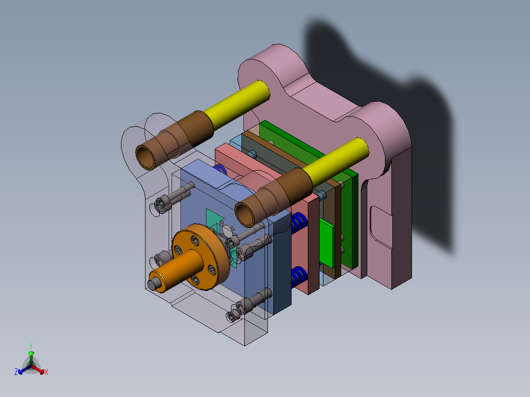 Q199-安全挂钩冲压模具设计【三维SolidWorks】正等轴测图