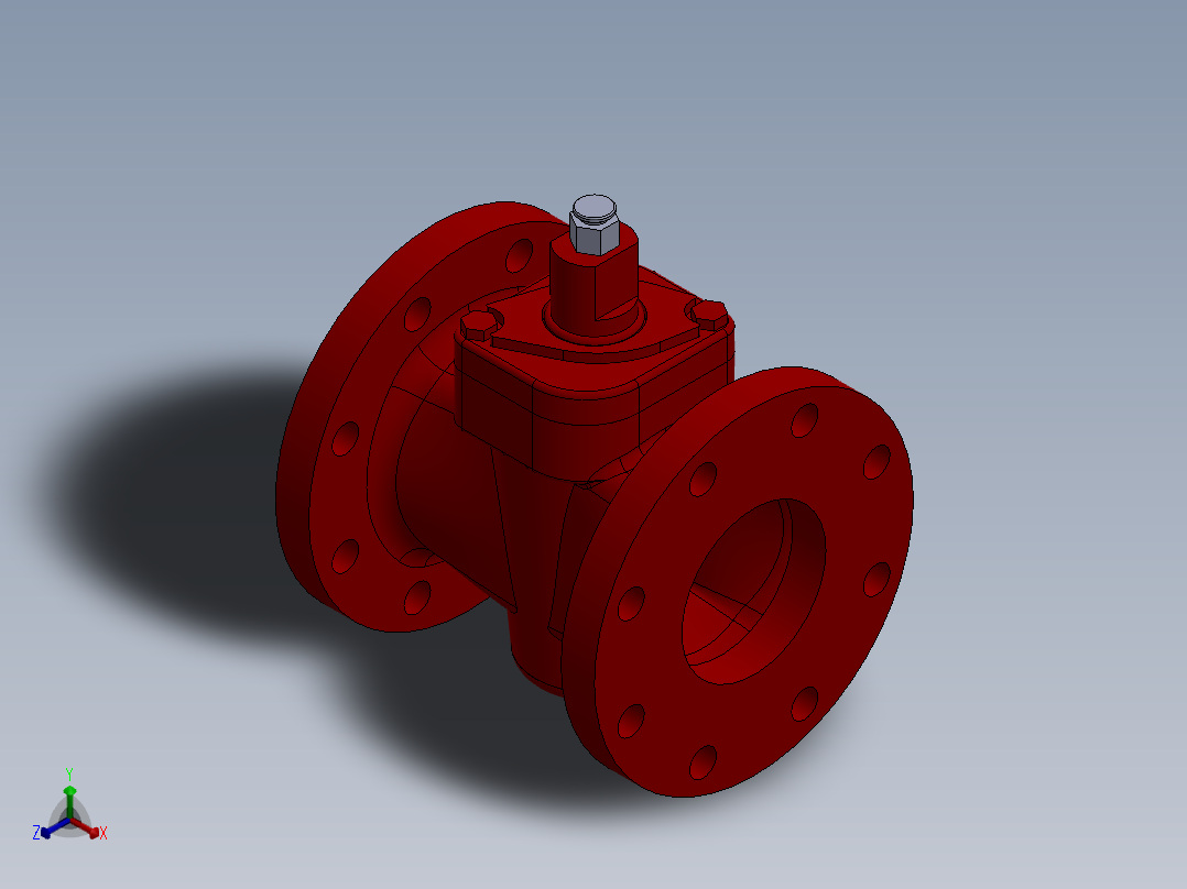 旋塞阀正等轴测图