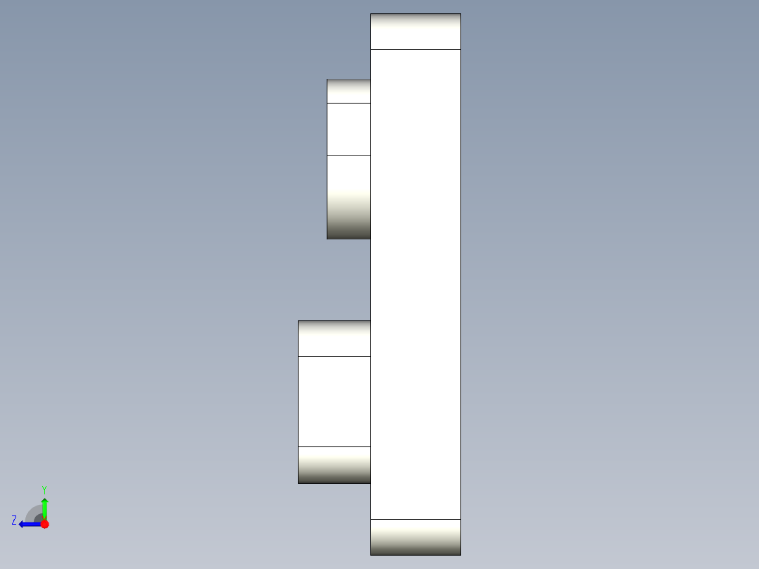 平面轮廓铣UG程序编程刀路右视图