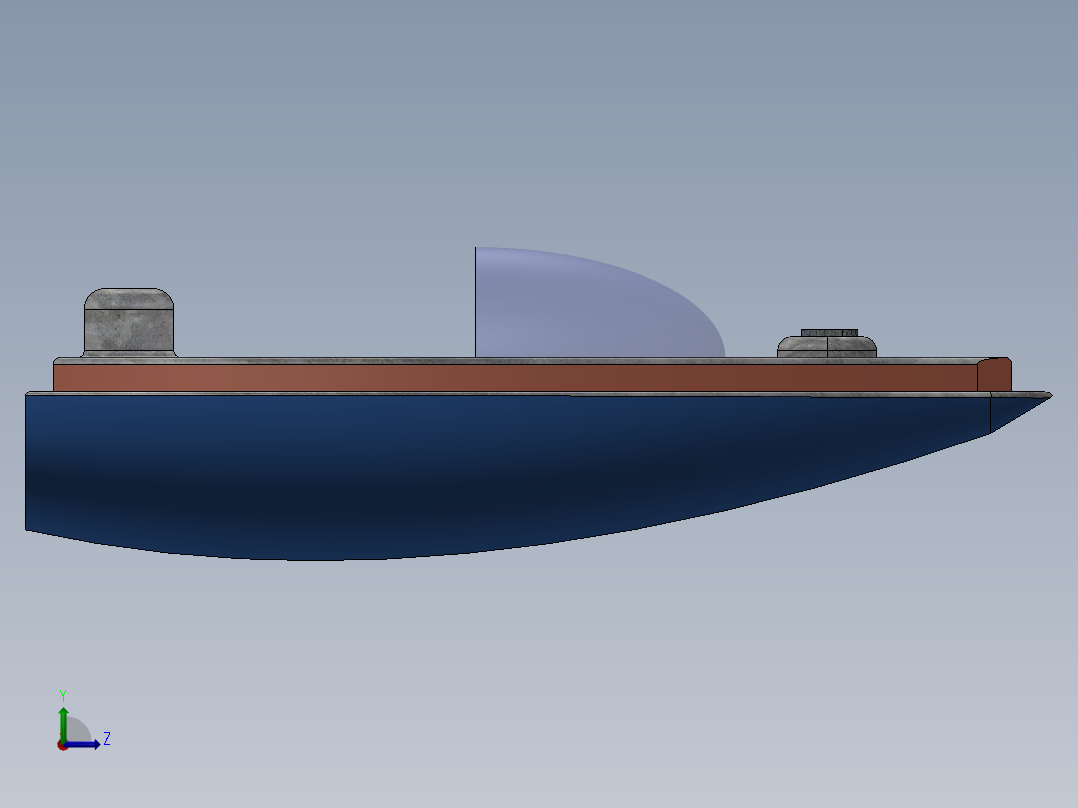 游艇快艇模型左视图