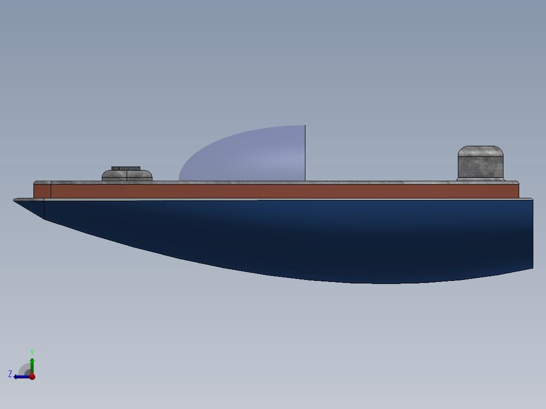 游艇快艇模型右视图