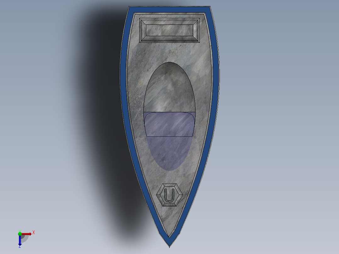 游艇快艇模型俯视图