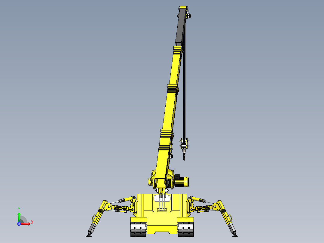 蜘蛛履带起重机前视图