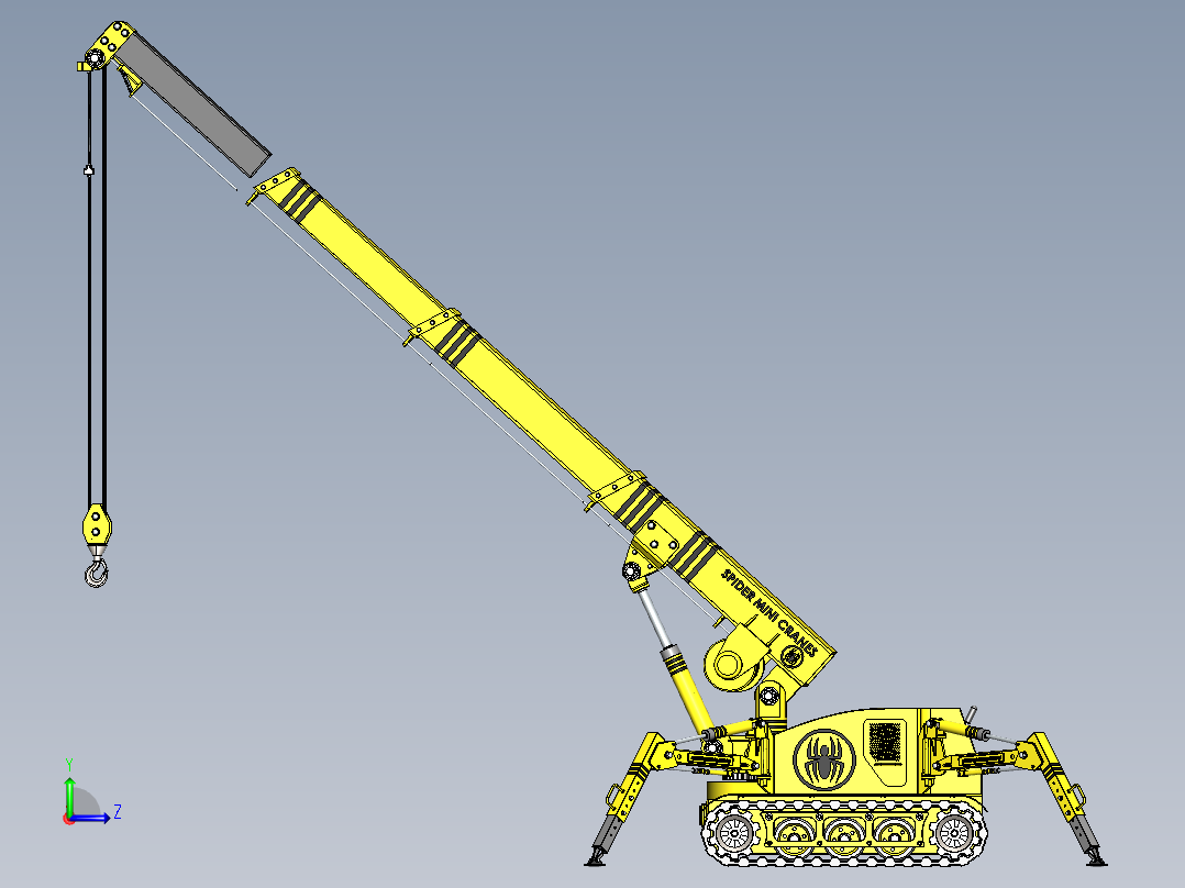 蜘蛛履带起重机左视图