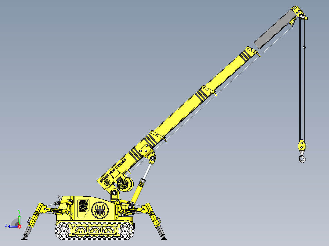 蜘蛛履带起重机右视图