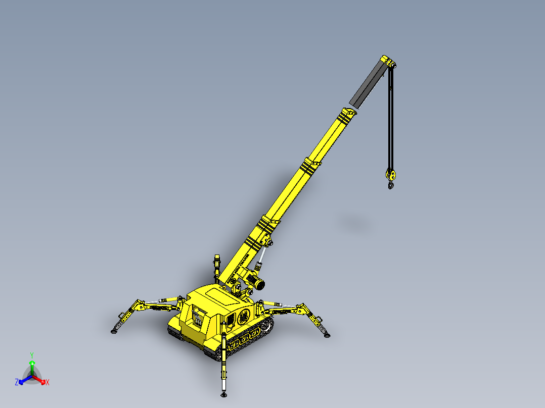 蜘蛛履带起重机正等轴测图