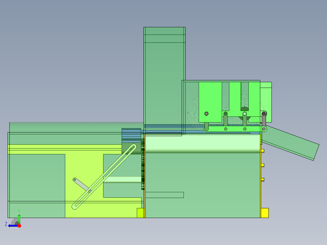 洗瓶机的简易设计右视图